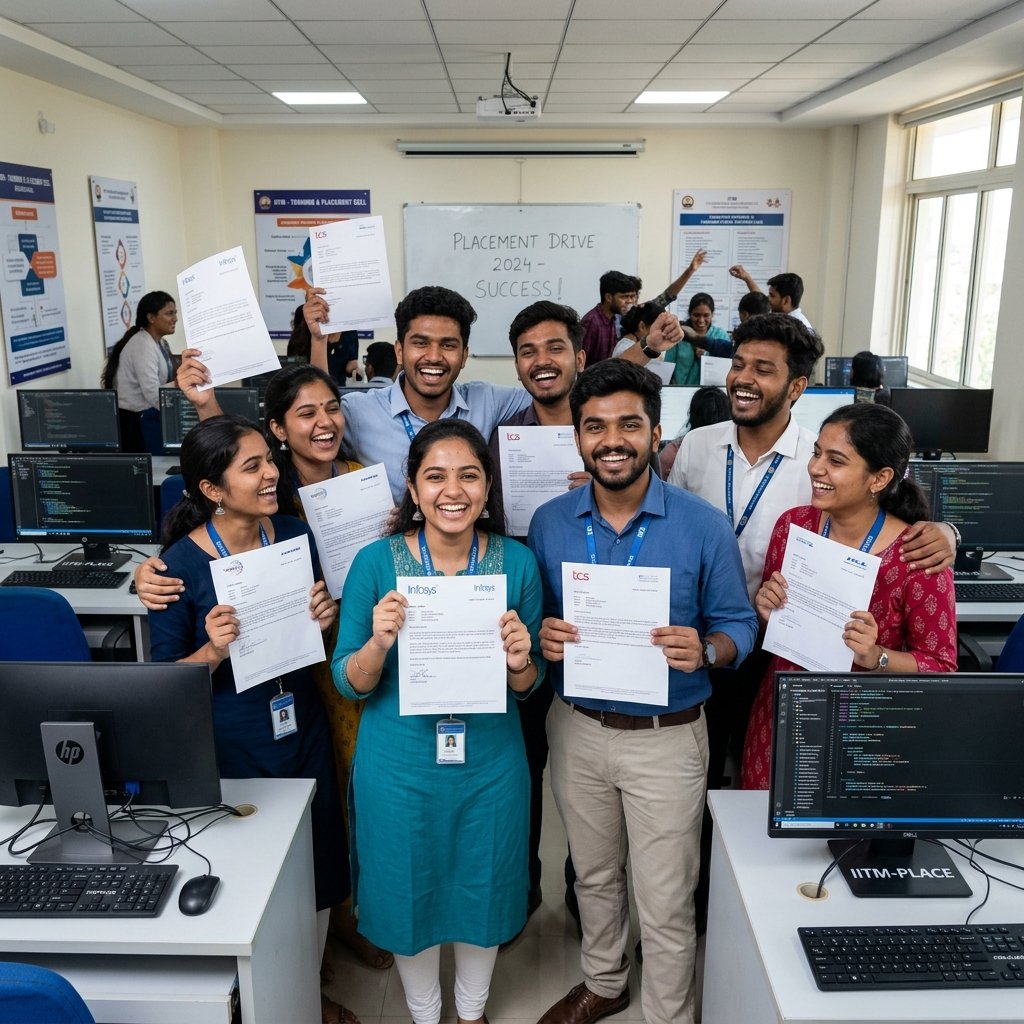 Students getting placed through SRCC Computer training Arrah